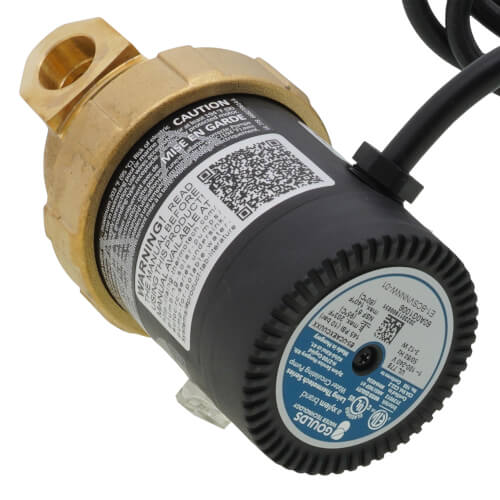 Main product image of E1-BCSVNNNW-01 Circulating Pump w/ Adjustable Speed and Plug (1/2" Sweat)