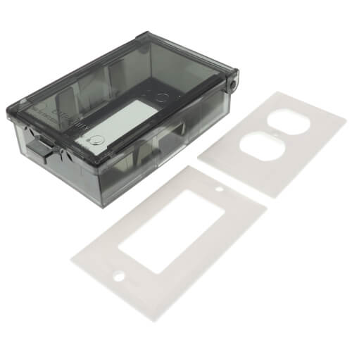1-Gang Weatherproof Low Profile In-and-Out Vertical In-Use Cover (Clear)