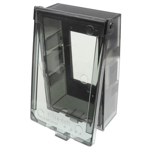 1-Gang Weatherproof Low Profile In-and-Out Vertical In-Use Cover (Clear)