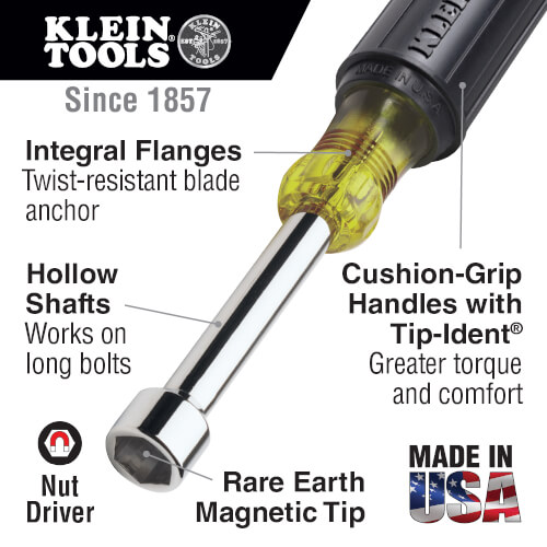 Main product image of 1/4" Hollow Magnetic Nut Driver, 1-1/2"
