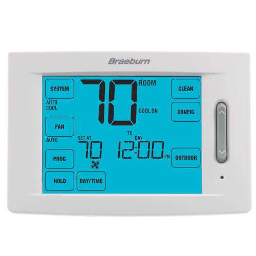 6100 - Braeburn 6100 - 7 Day, 5-2 Day Programmable Touchscreen Hybrid Thermostat 1h 1c