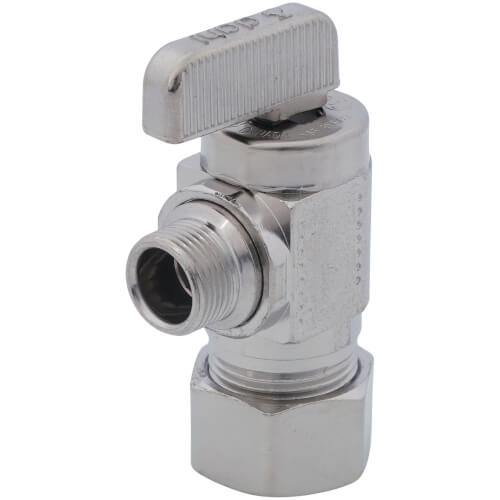Main product image of 1/2" Nom Comp (5/8" OD) x 3/8" OD Comp Angle Supply Stop, Lead Free (Chrome Plated)