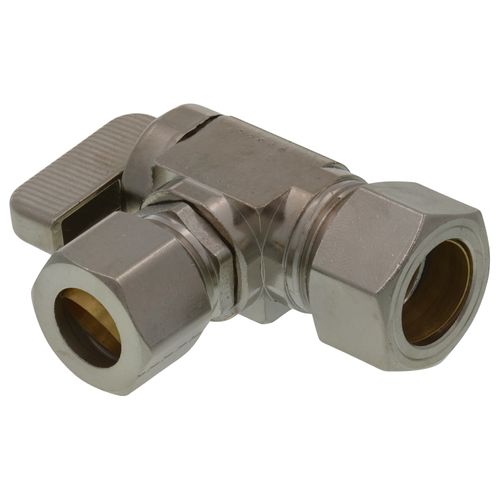 Main product image of 1/2" Nom Comp (5/8" OD) x 1/2" OD Comp Angle Supply Stop, Lead Free (Chrome Plated)