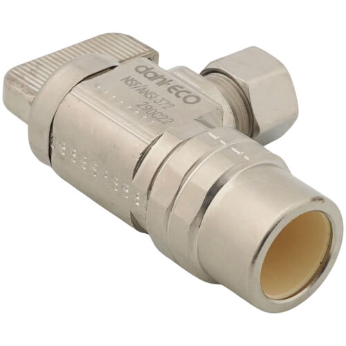 Main product image of 1/2" Female CPVC x 3/8" OD Comp, Angle Supply Stop, Lead Free (Chrome Plated)