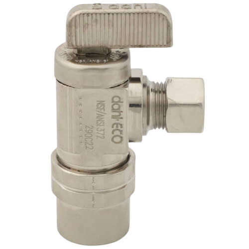 Main product image of 1/2" Female CPVC x 3/8" OD Comp, Angle Supply Stop, Lead Free (Chrome Plated)