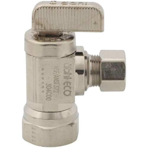 Main product image of 3/8" FIP x 3/8" OD Compression Angle Stop Valve, Lead Free (Chrome Plated)