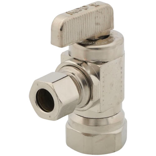 Main product image of 3/8" FIP x 3/8" OD Compression Angle Stop Valve, Lead Free (Chrome Plated)