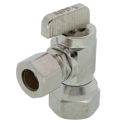 1/2" FIP x 1/2" OD Comp Angle Supply Stop, Lead Free (Chrome Plated)