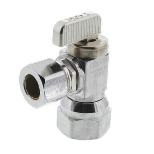 1/2" FIP x 1/2" OD Comp Angle Supply Stop, Lead Free (Chrome Plated)