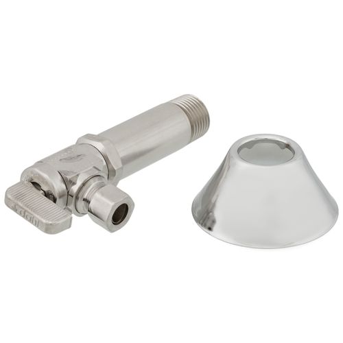 Main product image of 1/2" MIP x 3/8" OD Compression Angle Finishing Valve w/ 2-1/2" Ext. Lead Free (Chrome)