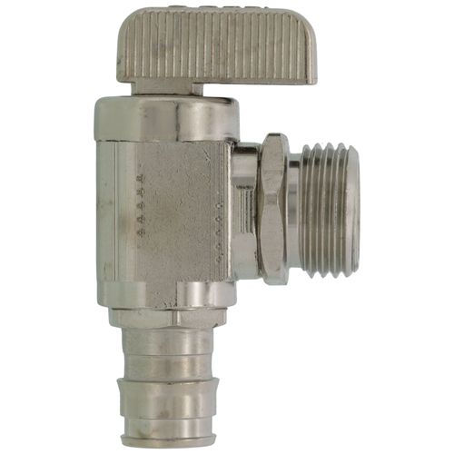 Main product image of 1/2" Expansion PEX x 1/2" NPSM Angle Supply Stop, Lead Free (Chrome Plated)