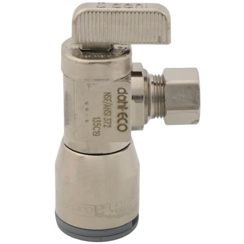 Main product image of 1/2" QUICK-GRIP x 3/8" OD Comp Angle Stop Valve (Lead Free)