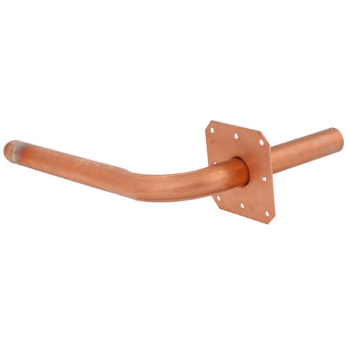 1/2" Male Sweat Copper Tub Spout Stub Out Elbow with Square O Strap, No Lead (5" x 7")
