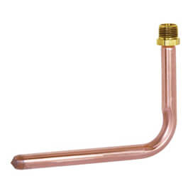 1/2" MIP Swivel Copper Tub Spout Stub Out Elbow (5" x 7")