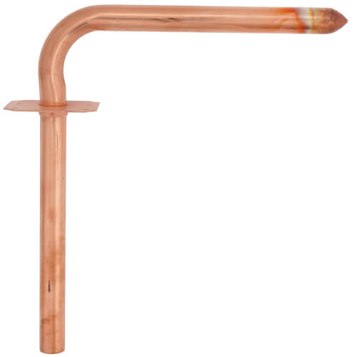 1/2" Male Sweat Copper Tub Spout Stub Out Elbow with Square O Strap, No Lead (8" x 7")
