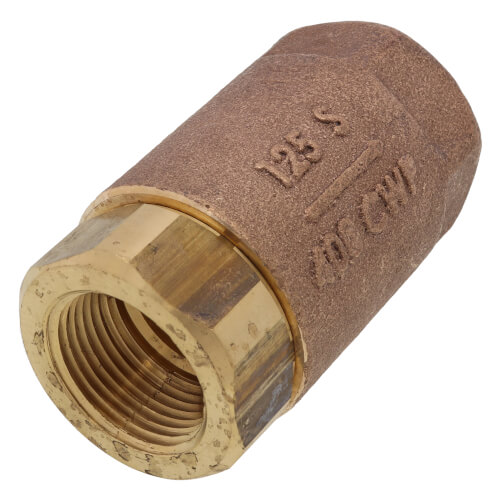 1" FNPT Soft Seat Bronze Spring Check Valve w/ EPDM Seat