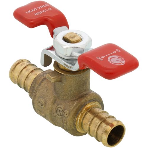 Main product image of 1/2" PEX x 1/2" PEX Ball Valve, T-Handle (Lead Free)