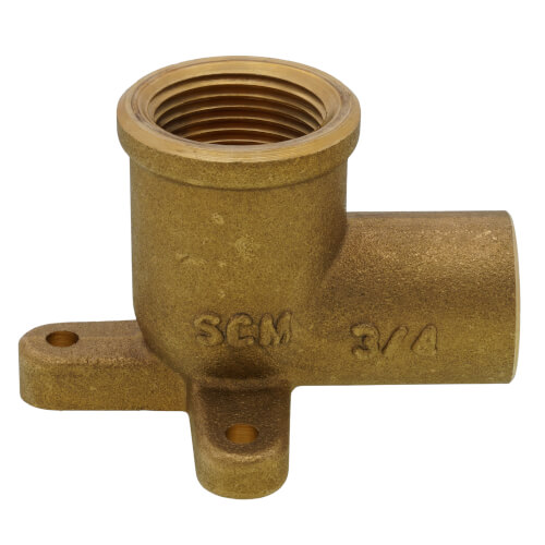 Main product image of 3/4" CxF Brass 90-Degree Drop Ear Elbow, 3 Ears