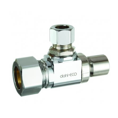 5/8" OD x 3/8" OD Mini Ball Valve Supply Stop, Lead Free (Chrome Plated)