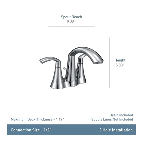 Main product image of Glyde Matte Black 2 Handle Bathroom Faucet, 6172BL