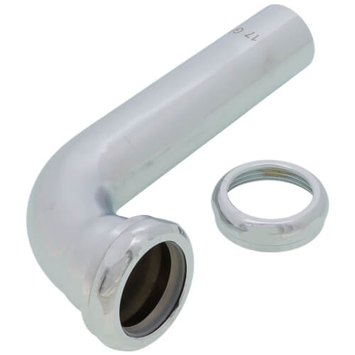 Main product image of 1-1/4" x 6" Slip Elbow w/ 2 Nuts and 2 Washers (Chrome Plated)