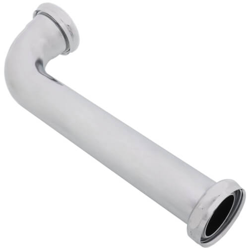 Main product image of 1-1/4" x 8" Slip Elbow w/ 2 nuts and 2 washers (Chrome-Plated)