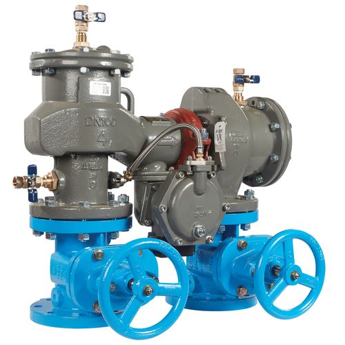 Main product image of 4" LF880V-NRS-FS Lead Free Reduced Pressure Zone Assembly, NRS Shutoff, SS RV Seat, N-Pattern, w/ Flood Sensor