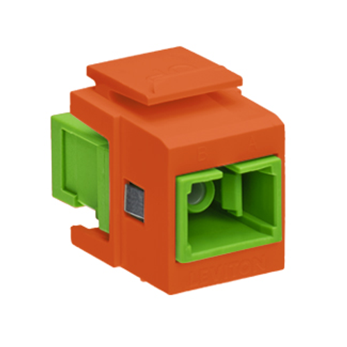 Main product image of Quickport, Simplex Sc Adapter, Sm/apc, Zirconia Ceramic, Female Front/back (Orange)