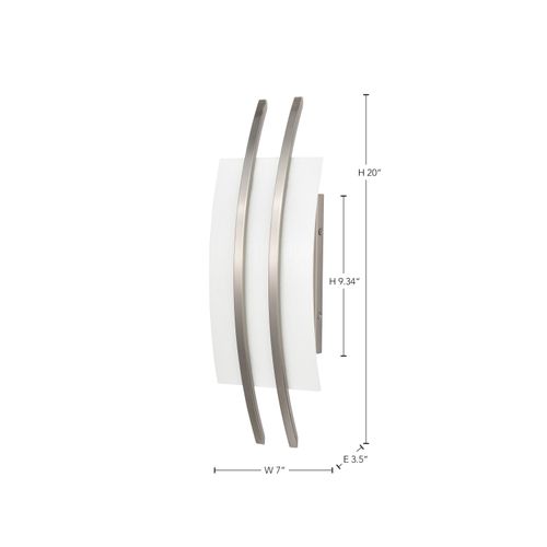 Main product image of Trax 1 Module Wall Sconce w/ Frosted Glass