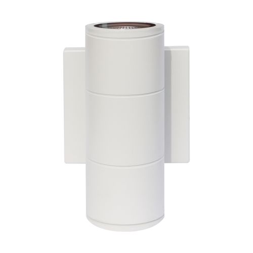 Main product image of 2 Light LED Small Up and Down Sconce Fixture White Finish 10W 120/277V