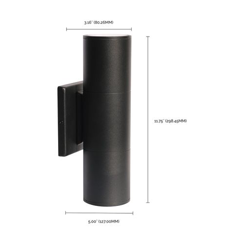 Main product image of 2 Light LED Large Up and Down Sconce Fixture Bronze Finish 20W 120/277V