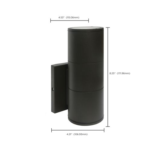 Main product image of 1 Light LED Large Up or Down Sconce Fixture Bronze Finish 10W 120/277V