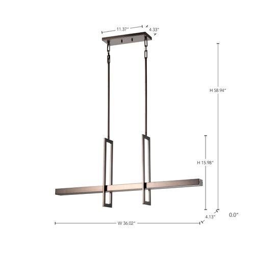 Main product image of Frame 3 Module Island Pendant w/ Frosted Glass