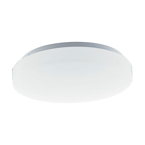 11" Acrylic Round Flush Mounted LED Light Fixture CCT Selectable w/ Microwave Sensor White Finish 120V