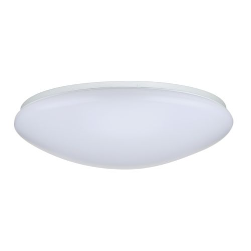 Main product image of 19" Flush Mounted LED Fixture CCT Selectable Round White Acrylic w/ Sensor