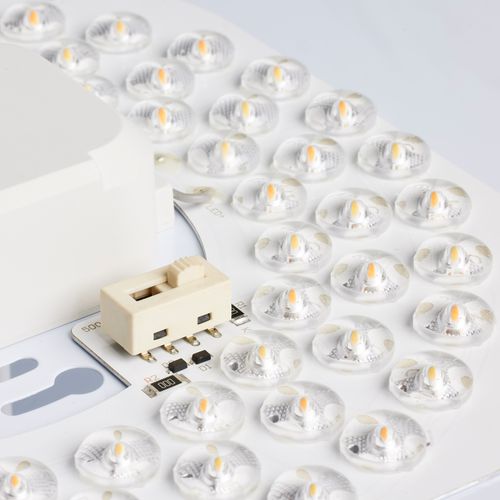 Main product image of 19" Flush Mounted LED Fixture CCT Selectable Round White Acrylic w/ Sensor