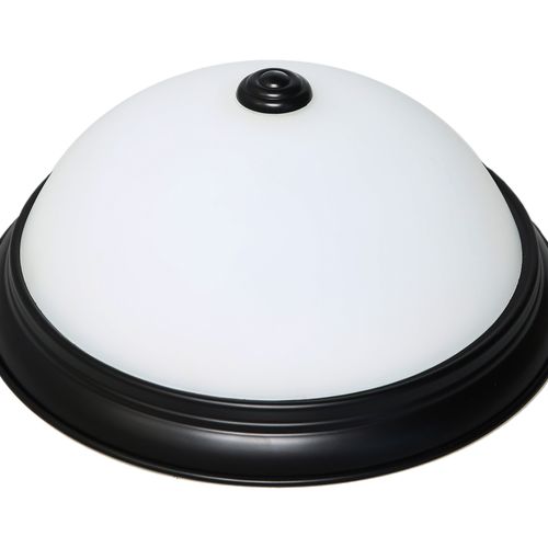 Main product image of 11" LED Flush Dome Fixture Mahogany Bronze Finish w/ Frosted Glass