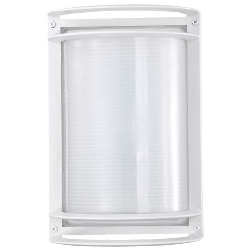 Main product image of LED Rectangular Bulk Head Fixture White Finish w/ White Glass
