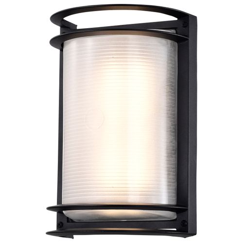Main product image of LED Rectangular Bulk Head Fixture Black Finish w/ White Glass