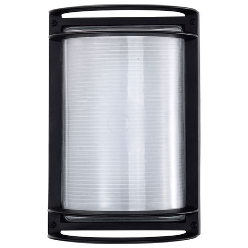 Main product image of LED Rectangular Bulk Head Fixture Black Finish w/ White Glass