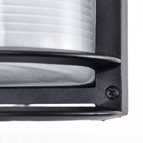 Main product image of LED Rectangular Bulk Head Fixture Black Finish w/ White Glass