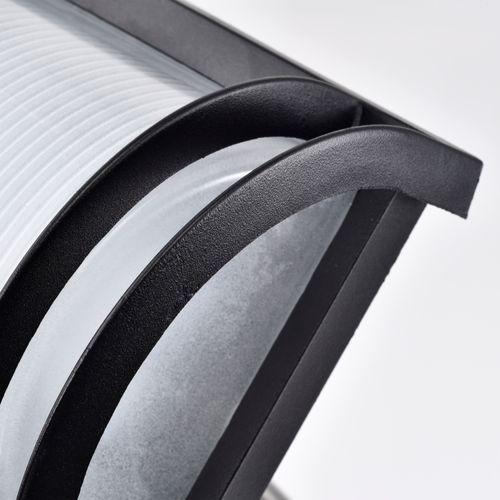 Main product image of LED Rectangular Bulk Head Fixture Black Finish w/ White Glass