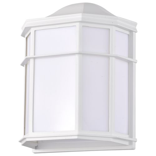 Main product image of LED Cage Lantern Fixture White Finish w/ White Linen Acrylic