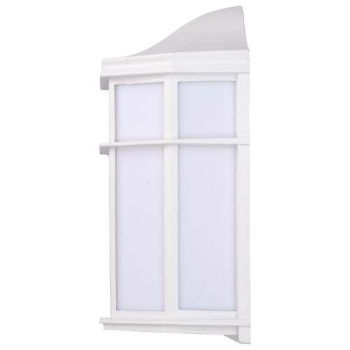 Main product image of LED Cage Lantern Fixture White Finish w/ White Linen Acrylic