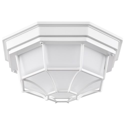 Main product image of LED Spider Cage Fixture White Finish w/ Frosted Glass