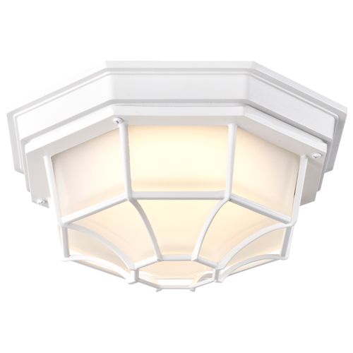 Main product image of LED Spider Cage Fixture White Finish w/ Frosted Glass