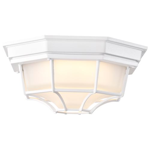 Main product image of LED Spider Cage Fixture White Finish w/ Frosted Glass