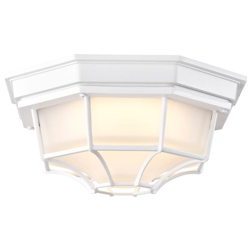 Main product image of LED Spider Cage Fixture White Finish w/ Frosted Glass