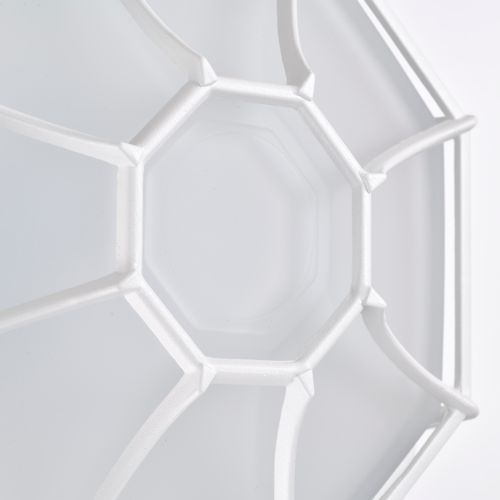 Main product image of LED Spider Cage Fixture White Finish w/ Frosted Glass