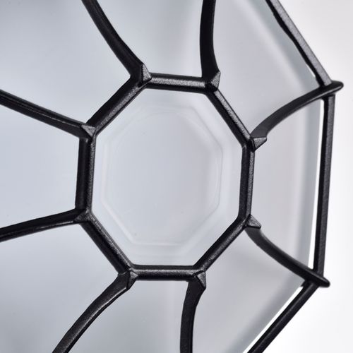 Main product image of LED Spider Cage Fixture Black Finish w/ Frosted Glass